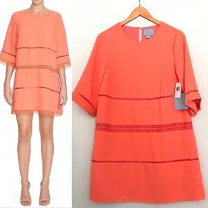 CeCe X Cynthia Steffe Salmon Dress Lace Detail - The color is light (like cover)